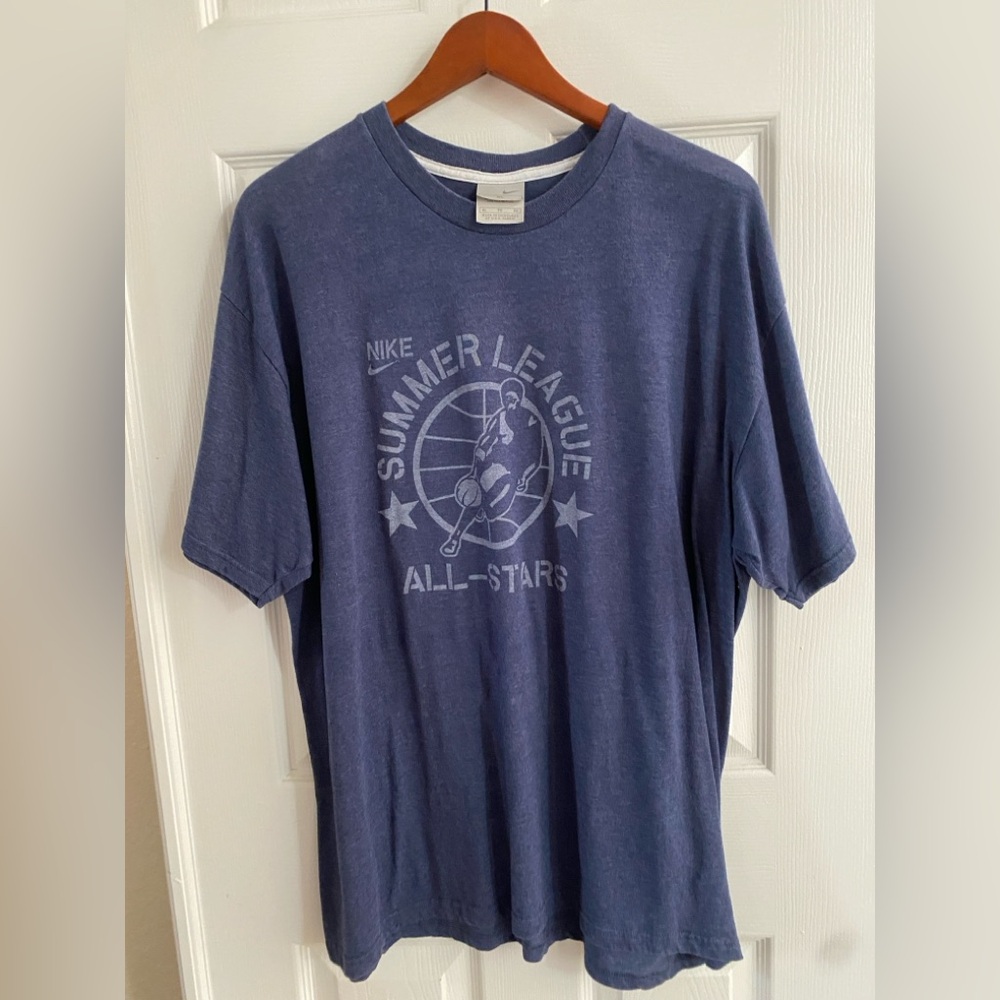 Nike Blue Short Sleeve Tees Casual Comfort